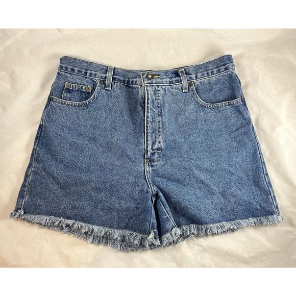 Bugle Boy Collection for Her Denim Shorts Cut Off Look Size 14 - Picture 1 of 6